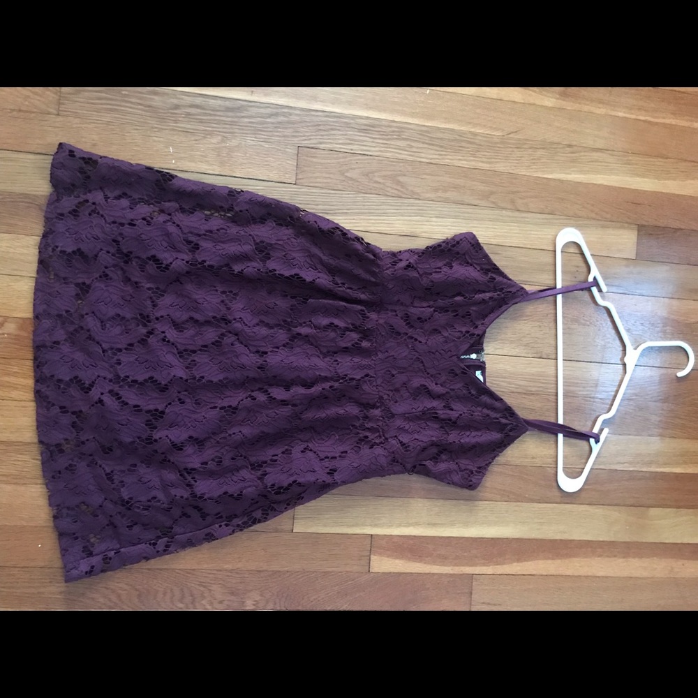 Maroon lace mini dress from Charlotte Russe